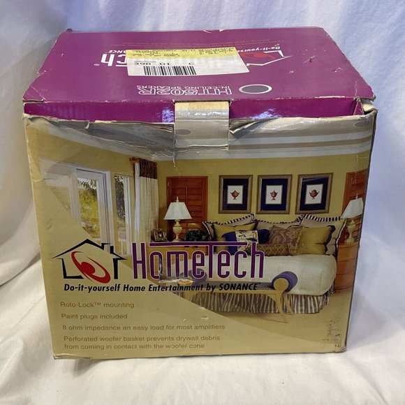 HomeTech - 5-1/4" 2-Way In-Ceiling Speakers (pair) HT502R Open Box - Picture 3 of 14